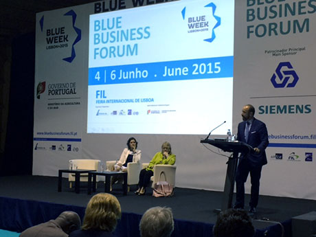 Mr. Serpa Soares delivers a keynote address at the “Blue Week” in the presence of the Minister of Agriculture and Sea of Portugal, Mrs. Assunção Cristas, and the Chef de Cabinet of the Secretary-General, Ms. Susana Malcorra