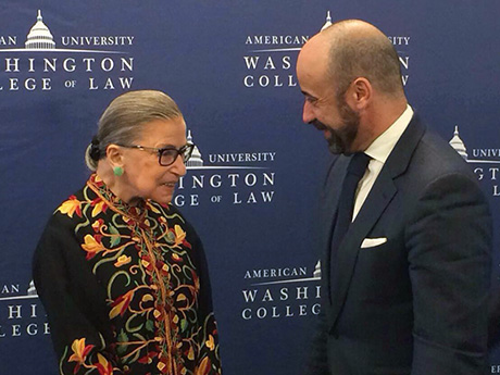 Mr. Serpa Soares meets U.S. Supreme Court Justice Ruth Bader Ginsburg