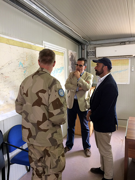 Mr. Serpa Soares, Colonel Karlsson of the Swedish Armed Forces and Mr. Riccardo Maia, Head of MINUSMA’s Timbuktu Office