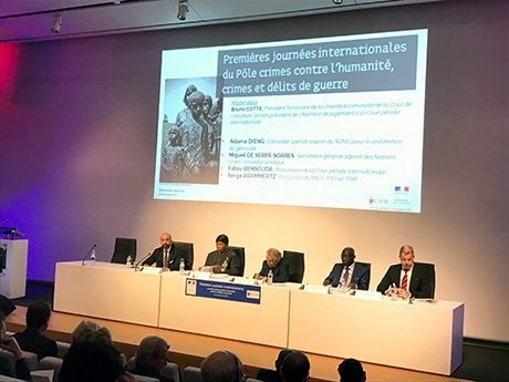 The United Nations Legal Counsel, Mr. Miguel de Serpa Soares, at a panel discussion at the Tribunal de Grande Instance in Paris